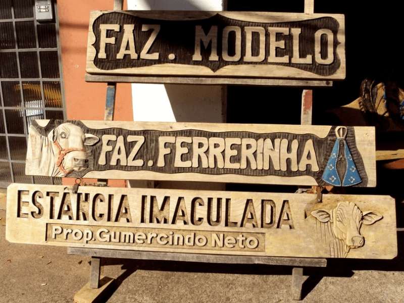 Carved Wooden Sign